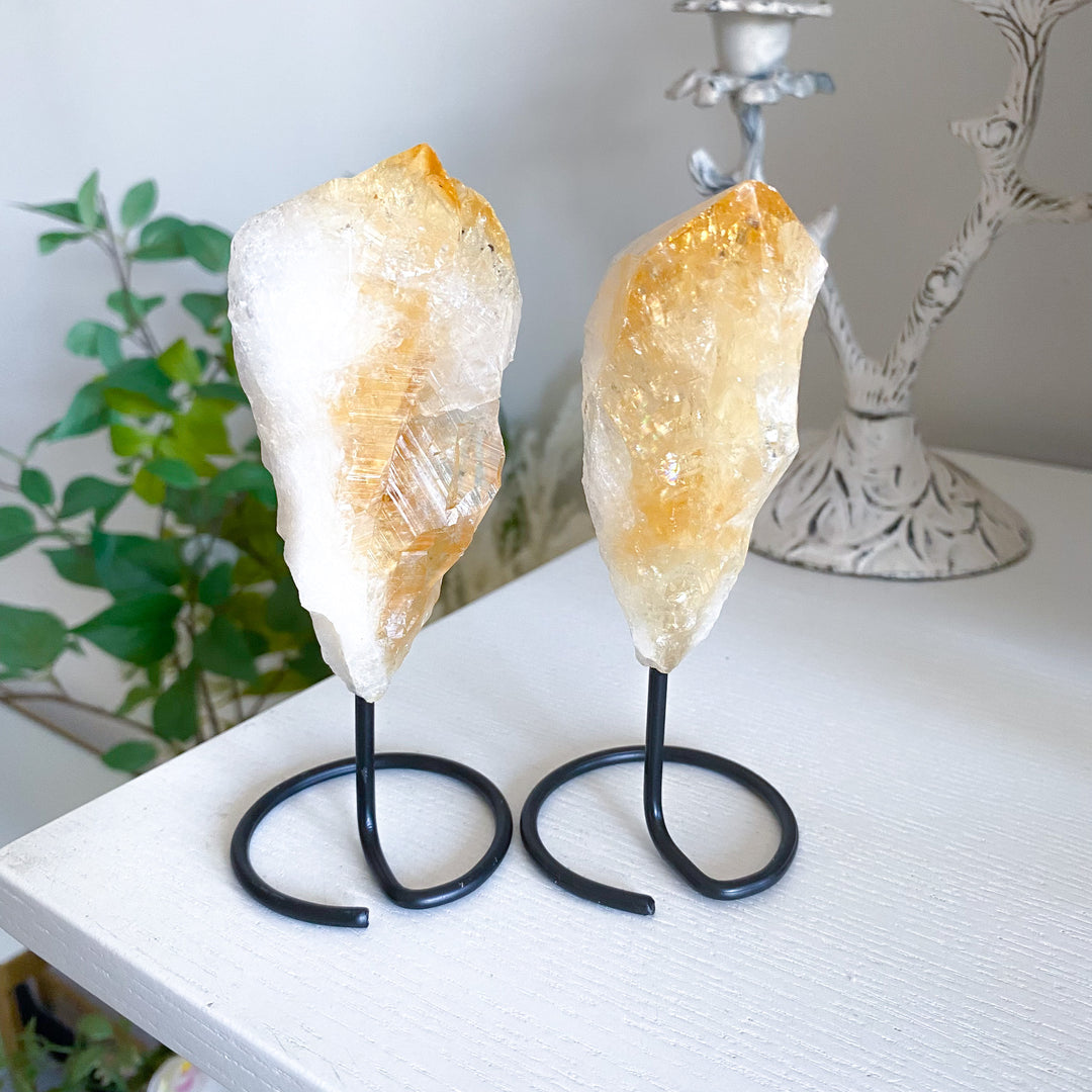 Raw Citrine on Stand