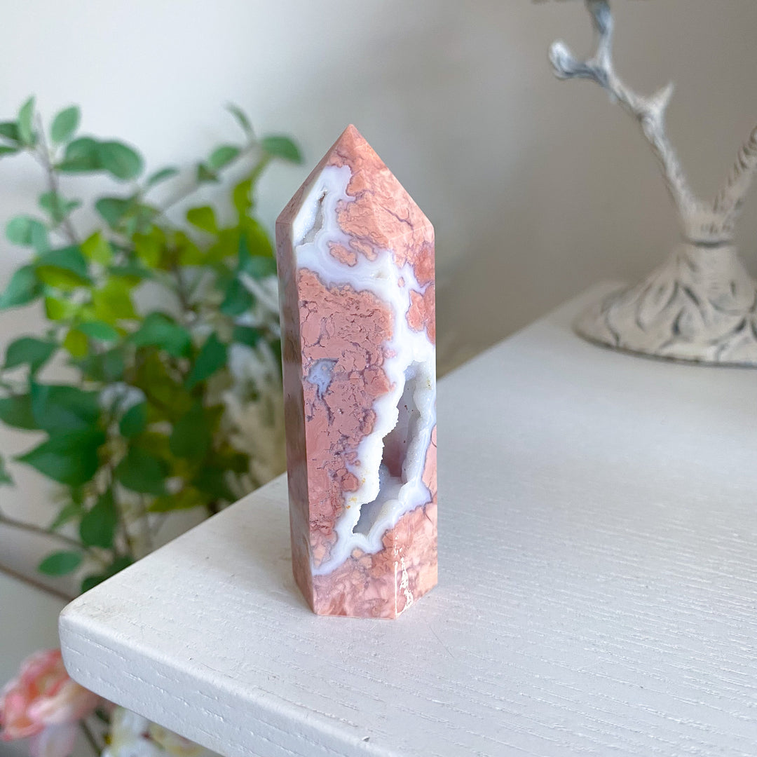 Cotton Candy Agate Tower 