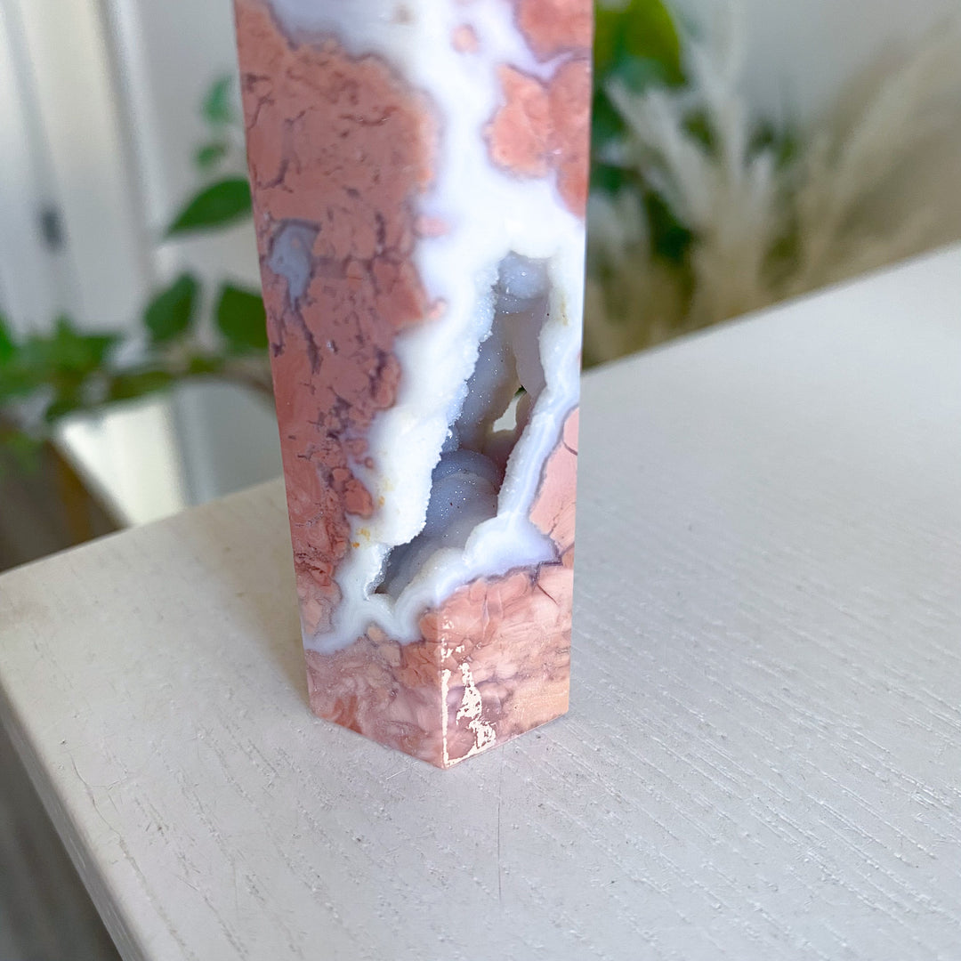 Cotton Candy Agate Tower 