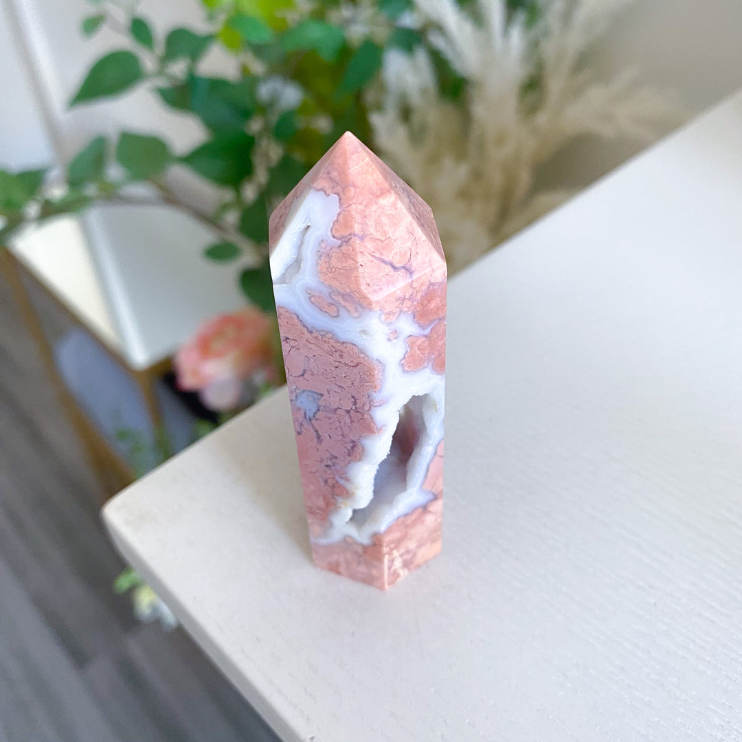 Cotton Candy Agate Tower 