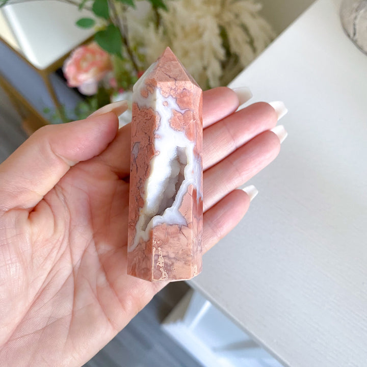 Cotton Candy Agate Tower 