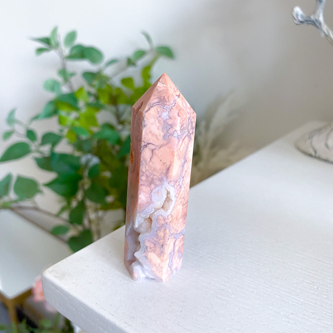 Cotton Candy Agate Tower 