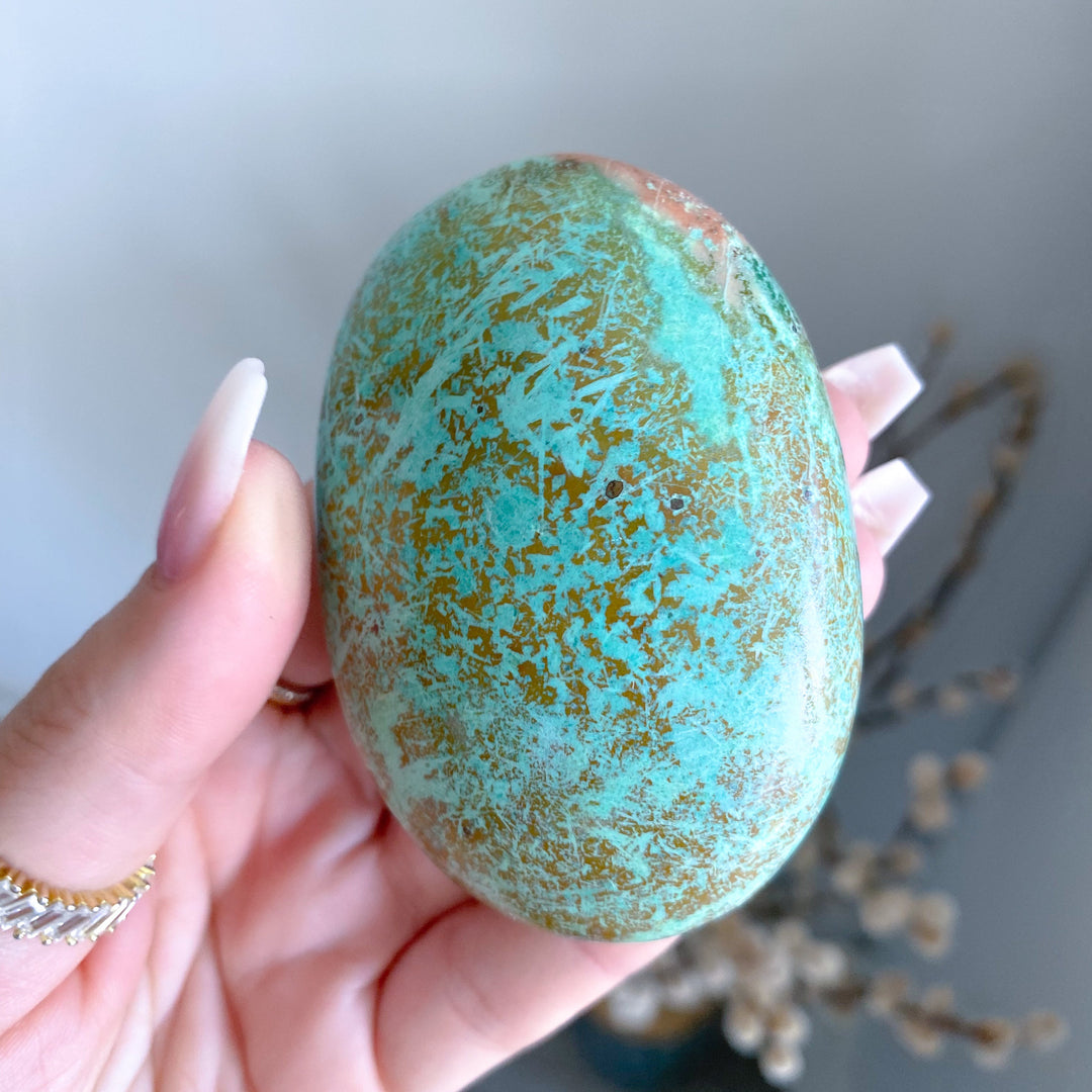 Unique Peruvian Turquoise Palm Stone 