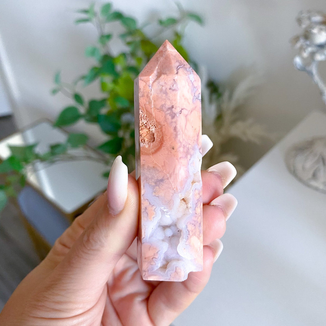 Cotton Candy Agate Tower 
