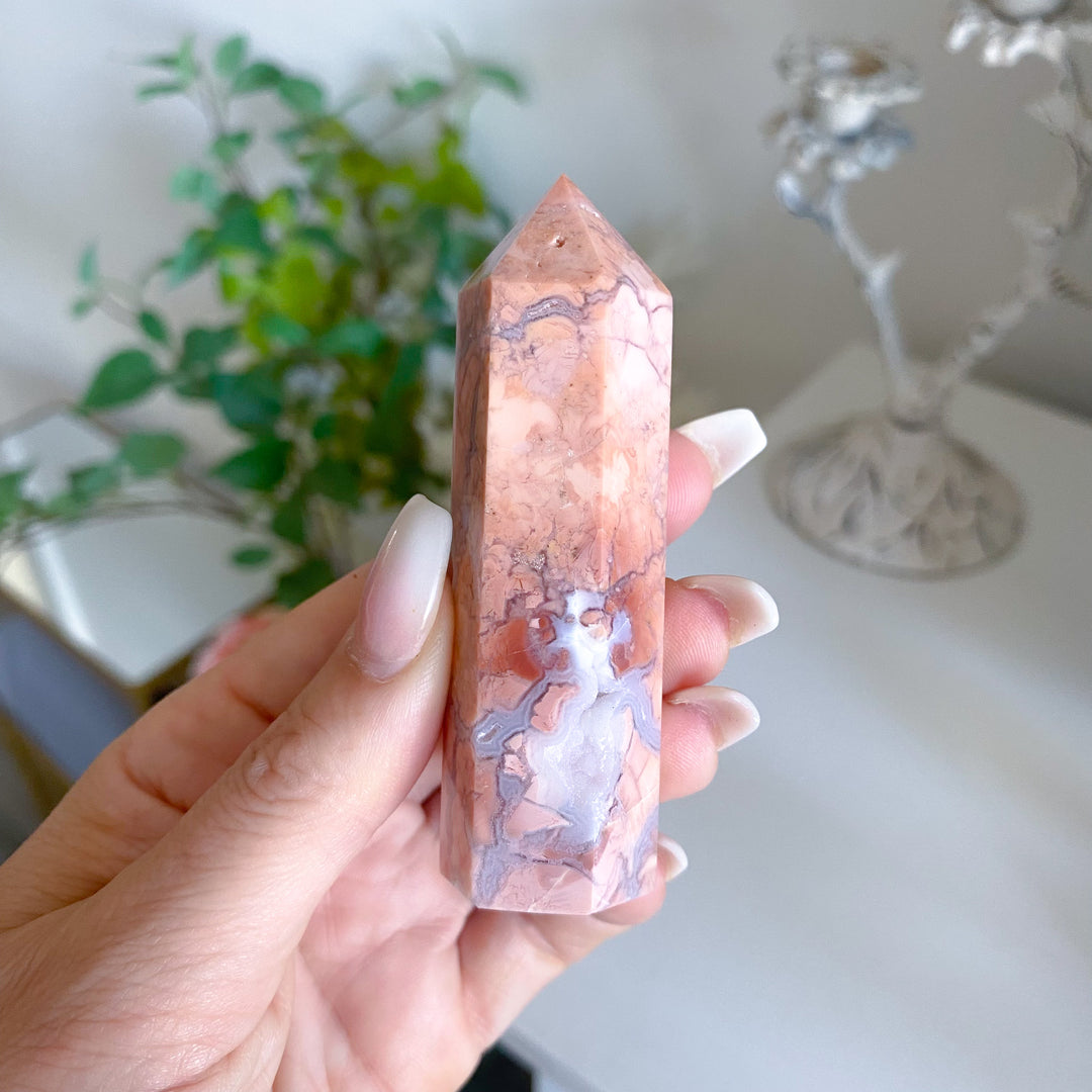 Cotton Candy Agate Tower 