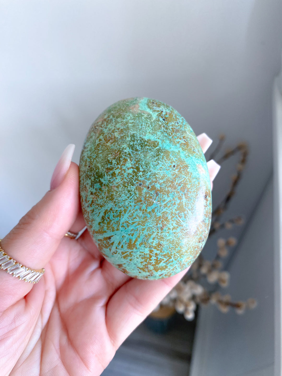 Unique Peruvian Turquoise Palm Stone 