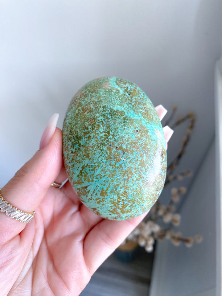 Unique Peruvian Turquoise Palm Stone 