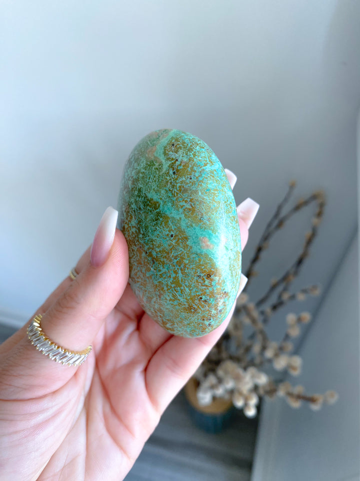 Unique Peruvian Turquoise Palm Stone 