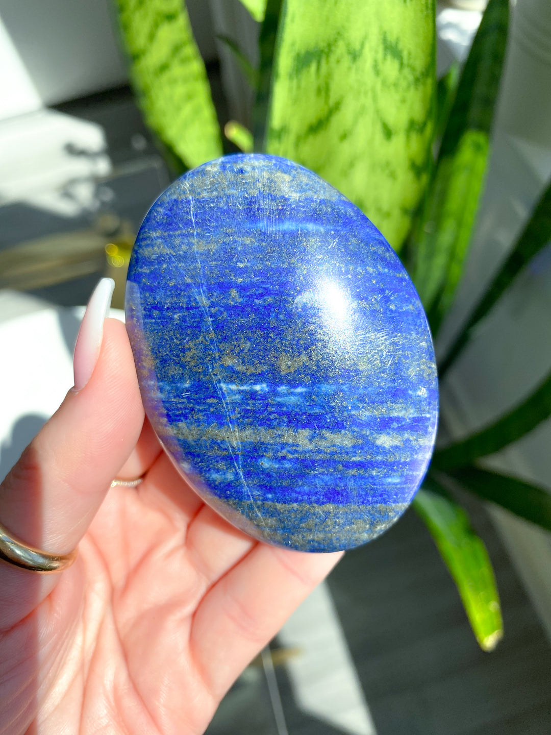Large Lapis Lazuli Palm Stone #3