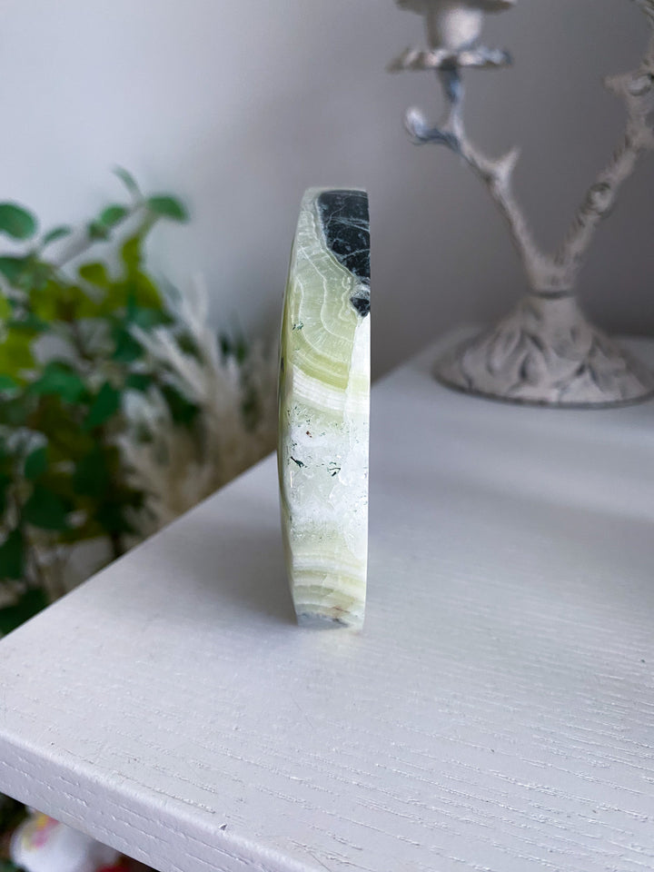 Green Maligano Calcite Standing Moon 
