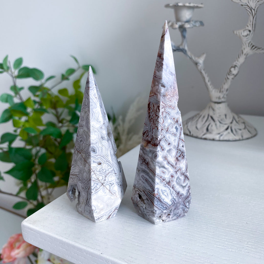 Druzy Crazy Lace Agate Tower - Choose Your Piece