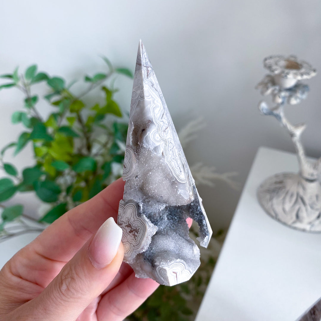 Druzy Crazy Lace Agate Tower - Choose Your Piece