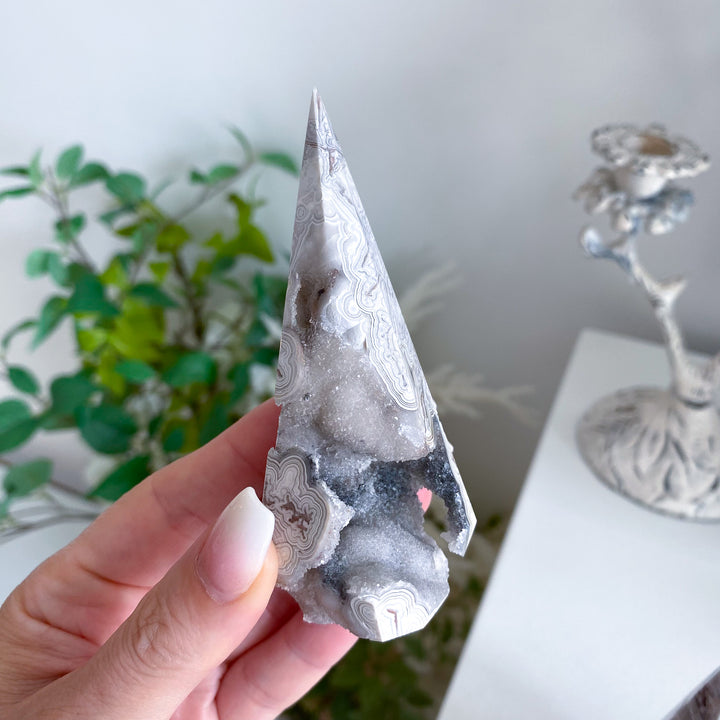 Druzy Crazy Lace Agate Tower - Choose Your Piece