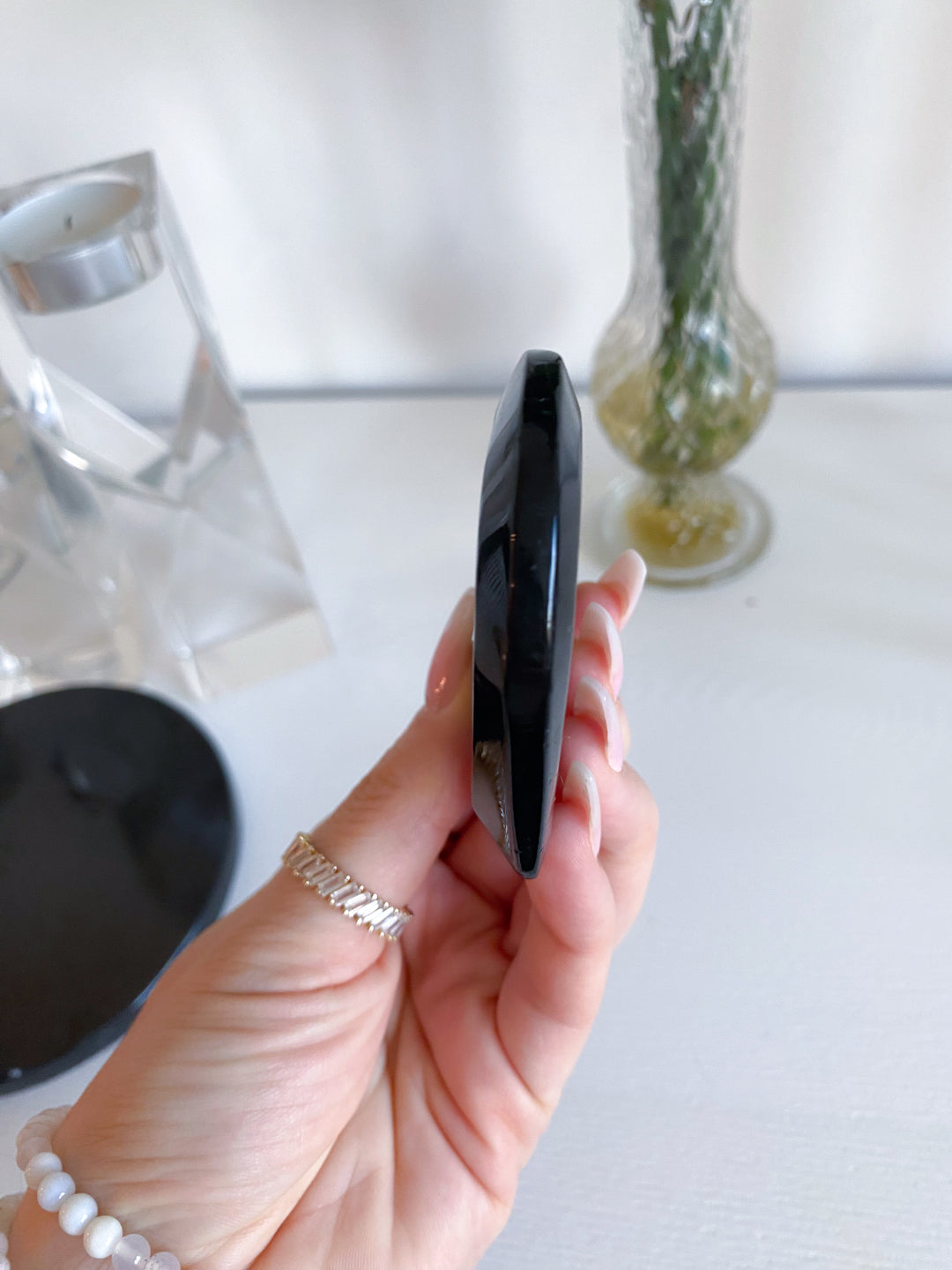 Black Agate Druzy Heart #5 - Get Exact Item