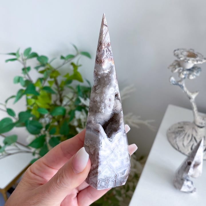 Druzy Crazy Lace Agate Tower - Choose Your Piece