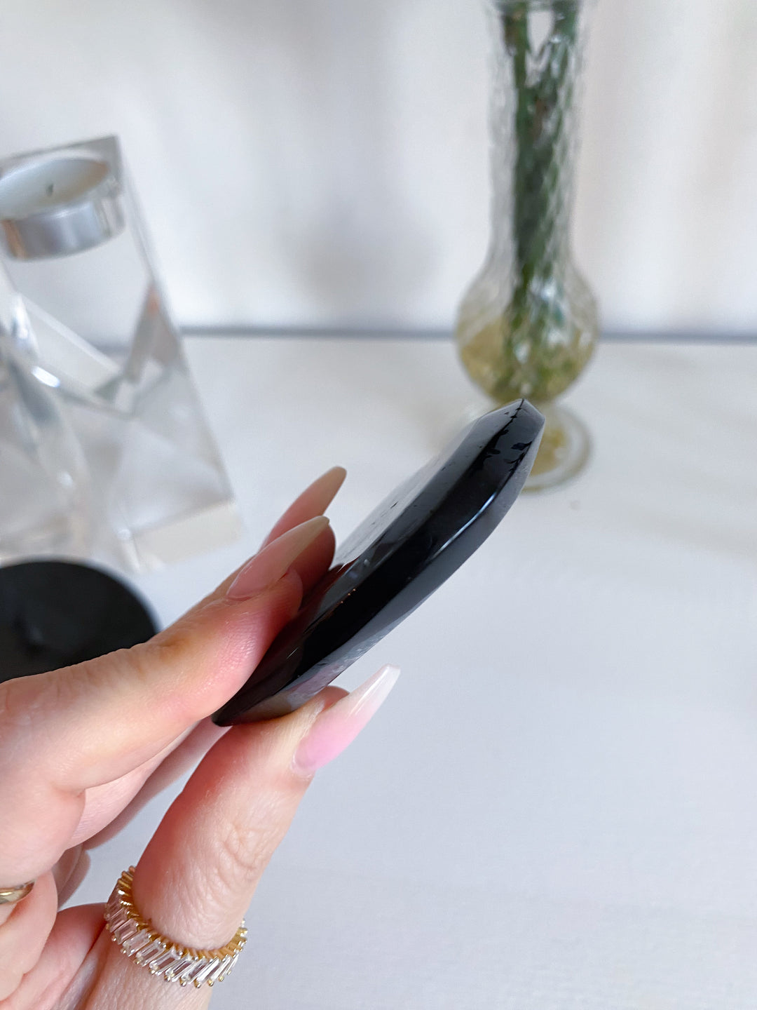 Black Agate Druzy Heart #5 - Get Exact Item