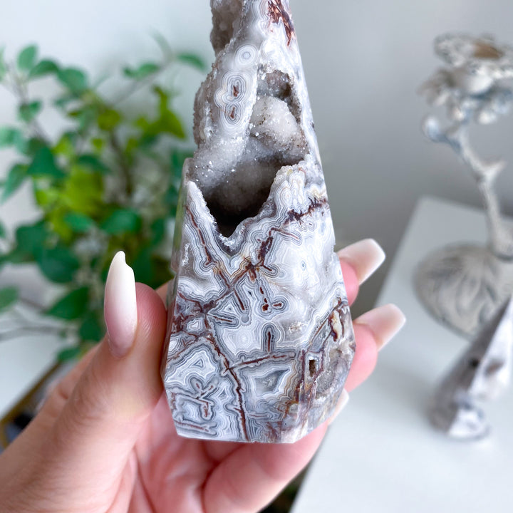 Druzy Crazy Lace Agate Tower - Choose Your Piece