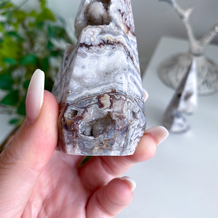 Druzy Crazy Lace Agate Tower - Choose Your Piece