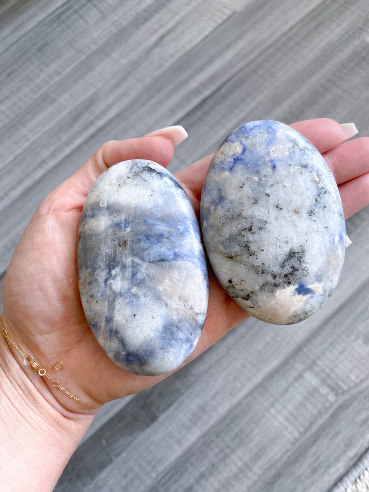B Quality Afghanite Palm Stone