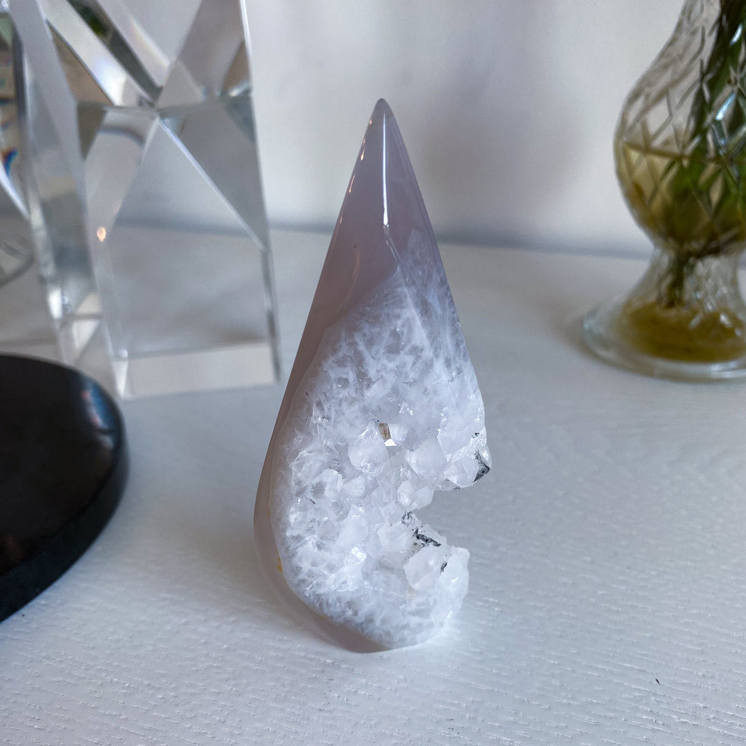 Unique Gray Agate Flame #3