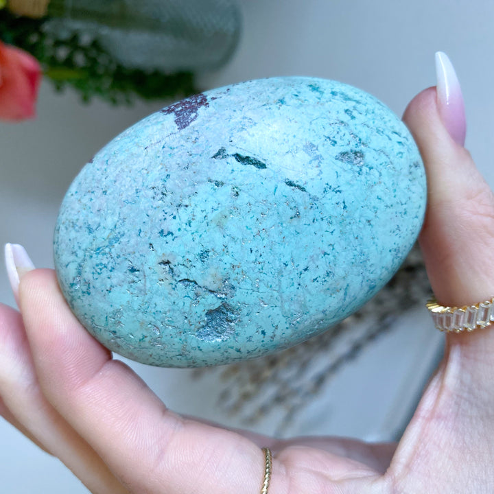 Blue Turquoise Palm Stone #4