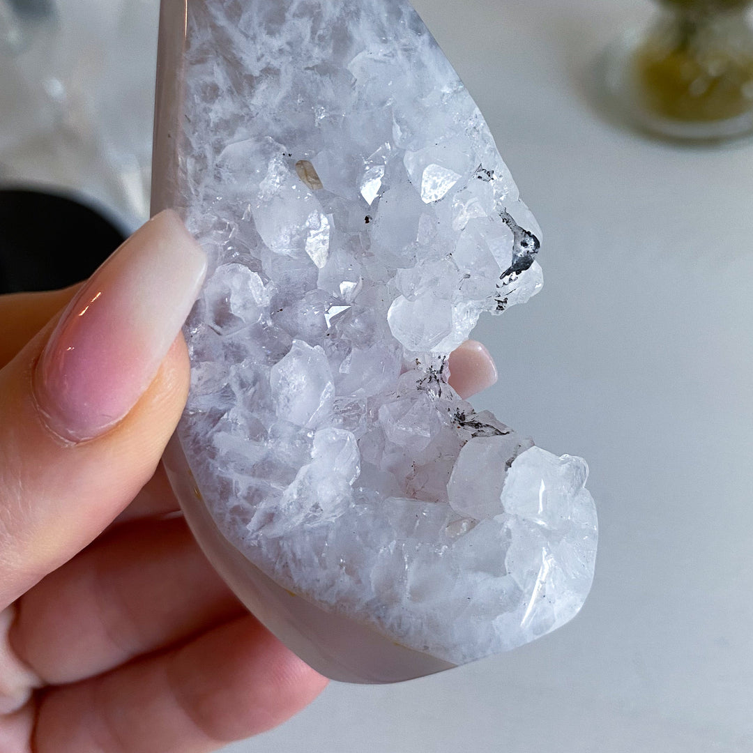 Unique Gray Agate Flame #3