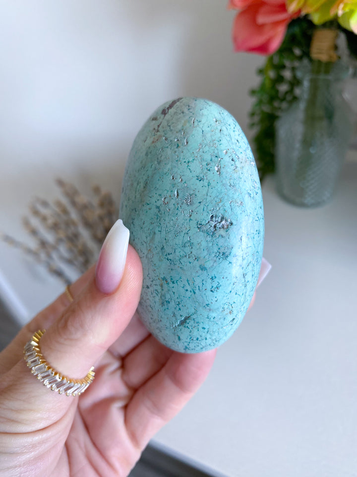 Blue Turquoise Palm Stone #4