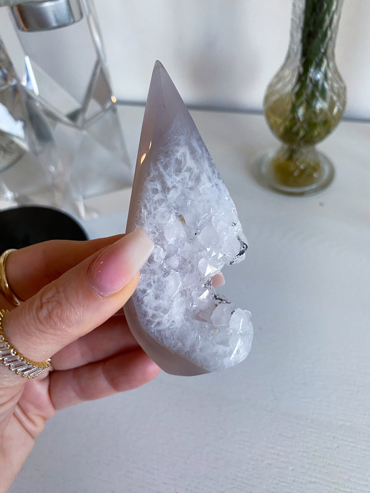 Unique Gray Agate Flame #3