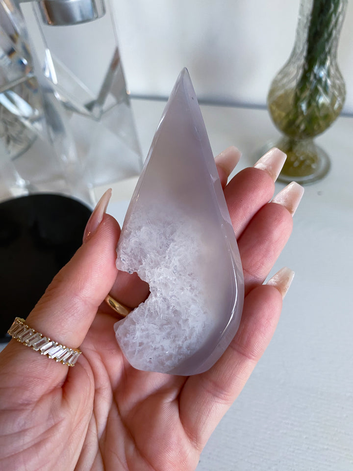 Unique Gray Agate Flame #3