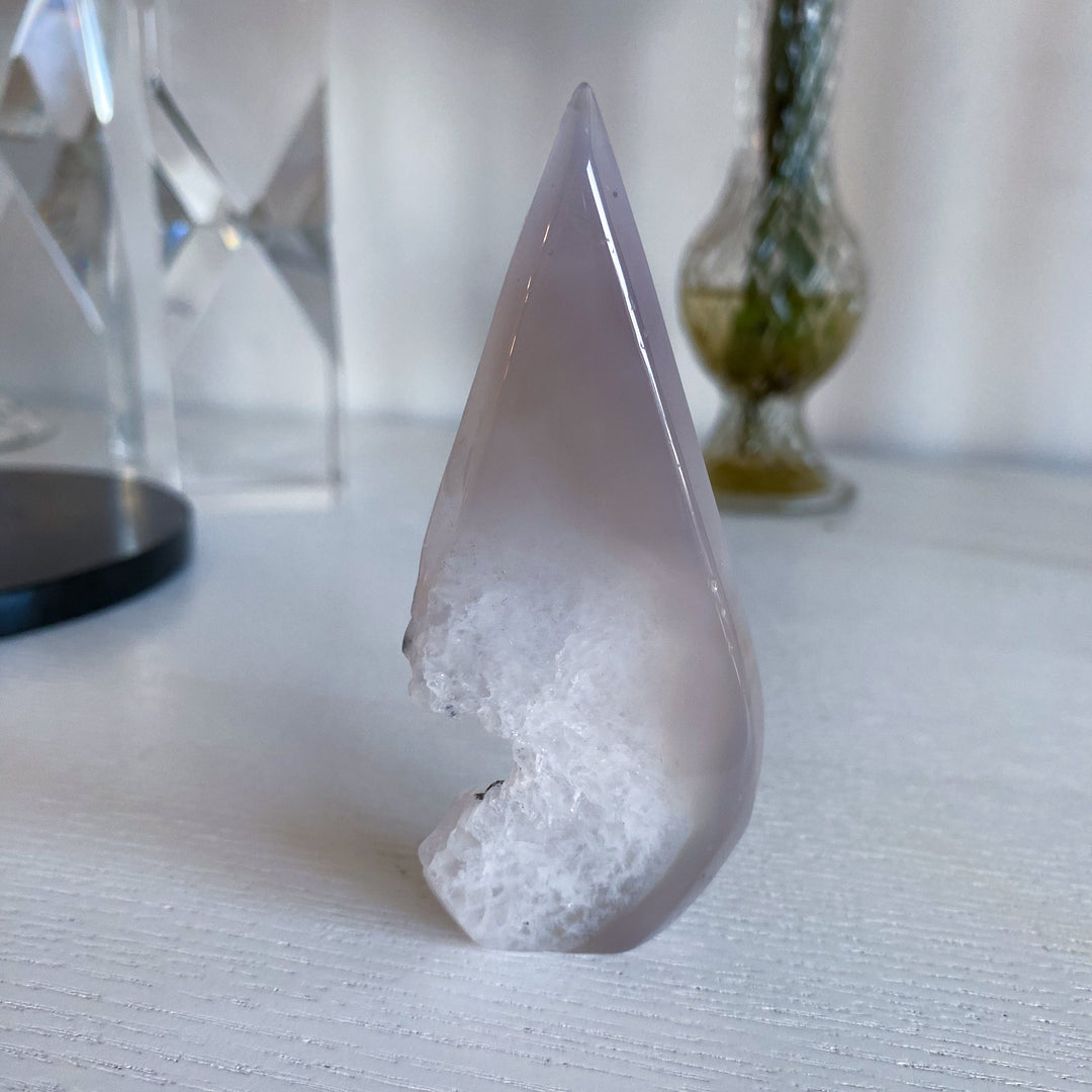 Unique Gray Agate Flame #3