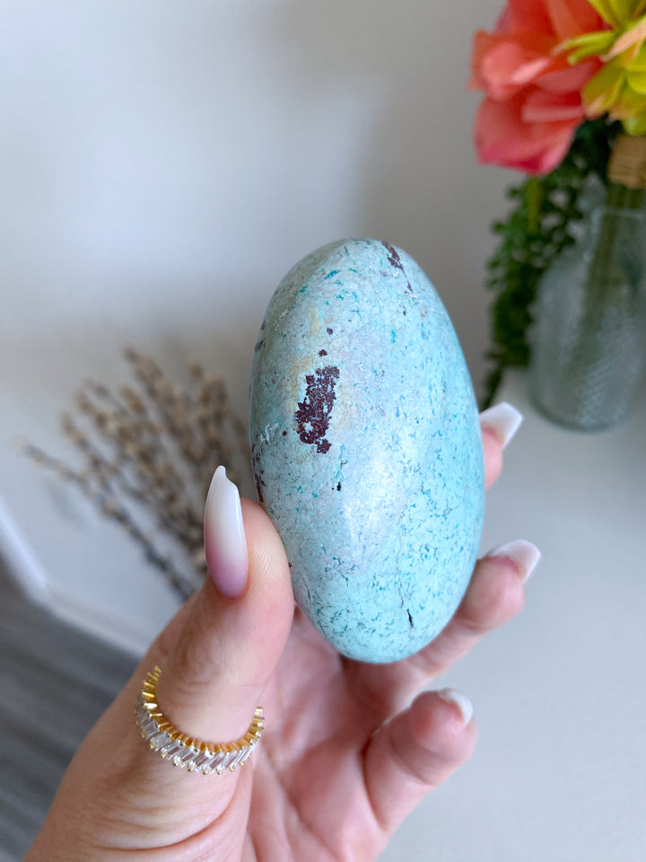 Blue Turquoise Palm Stone #4