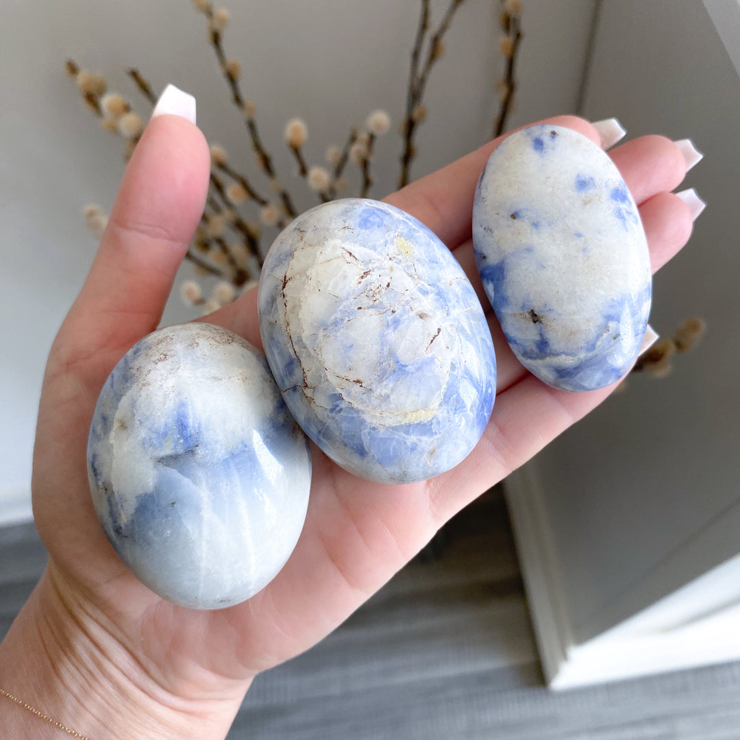 B Quality Afghanite Palm Stone