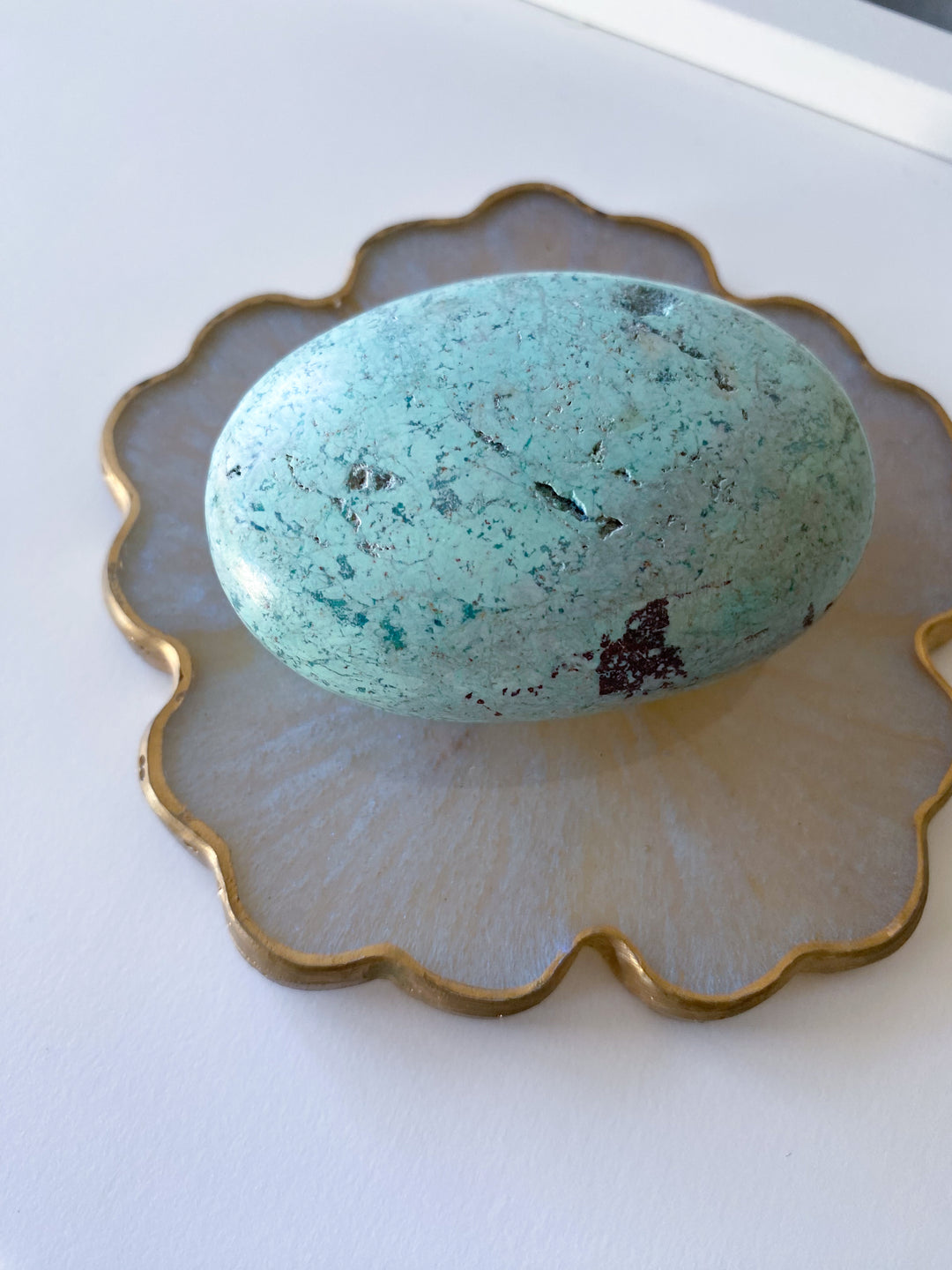 Blue Turquoise Palm Stone #4