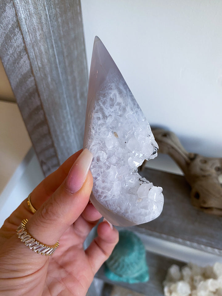 Unique Gray Agate Flame #3