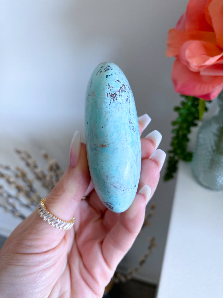 Gentle Energy Turquoise Palm Stone #3 - Chakra Alignment