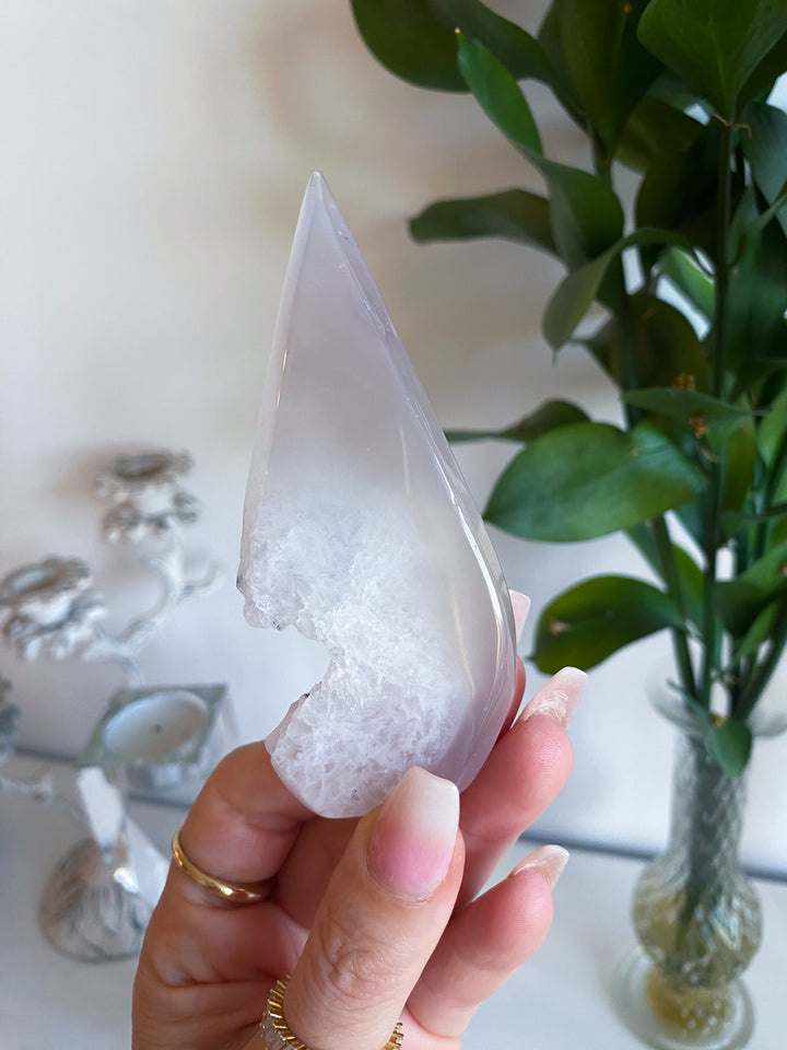 Unique Gray Agate Flame #3