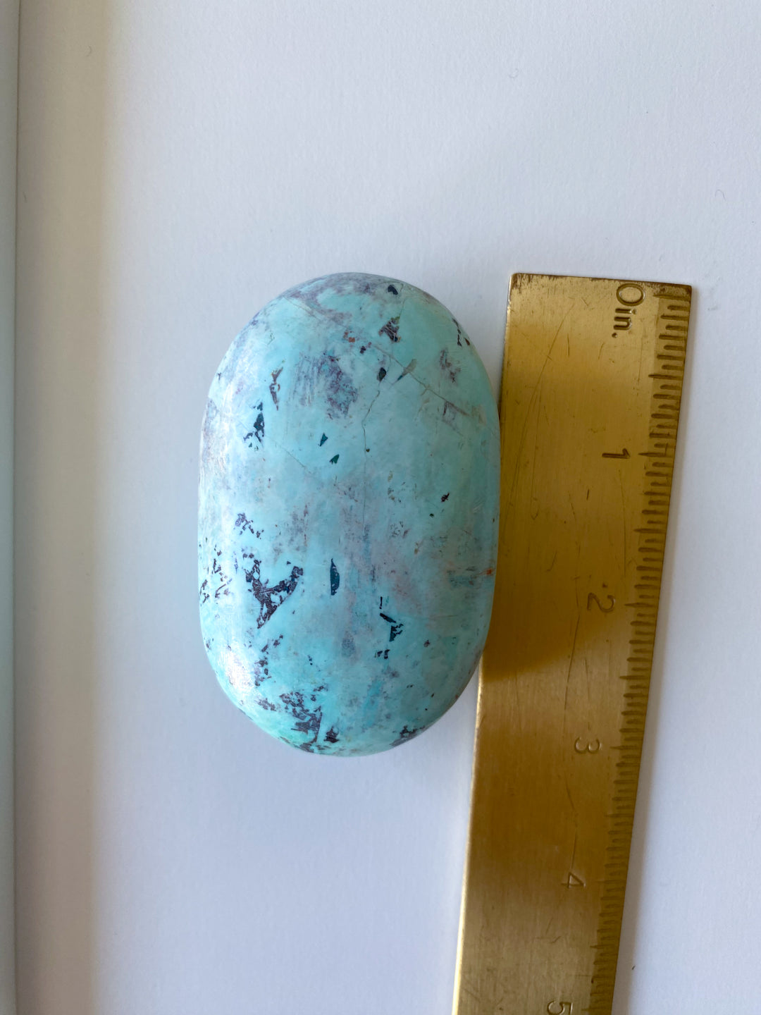 Gentle Energy Turquoise Palm Stone #3 - Chakra Alignment