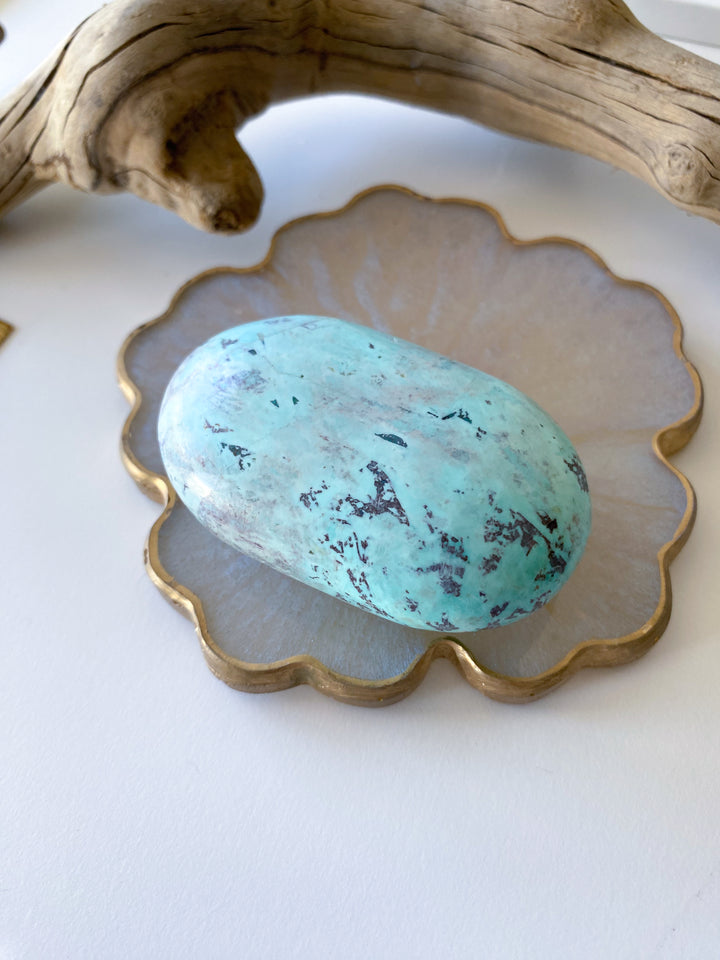 Gentle Energy Turquoise Palm Stone #3 - Chakra Alignment