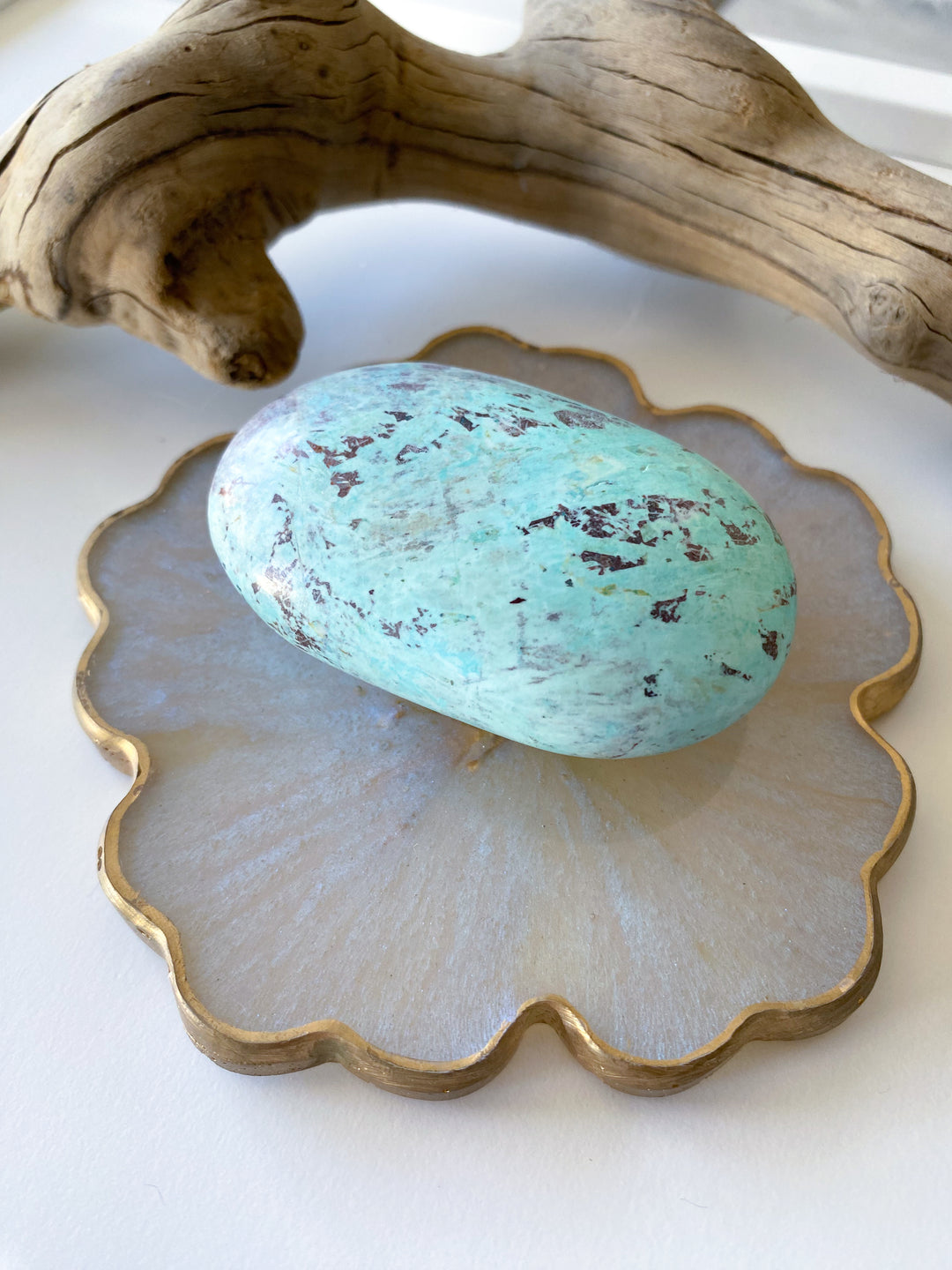 Gentle Energy Turquoise Palm Stone #3 - Chakra Alignment