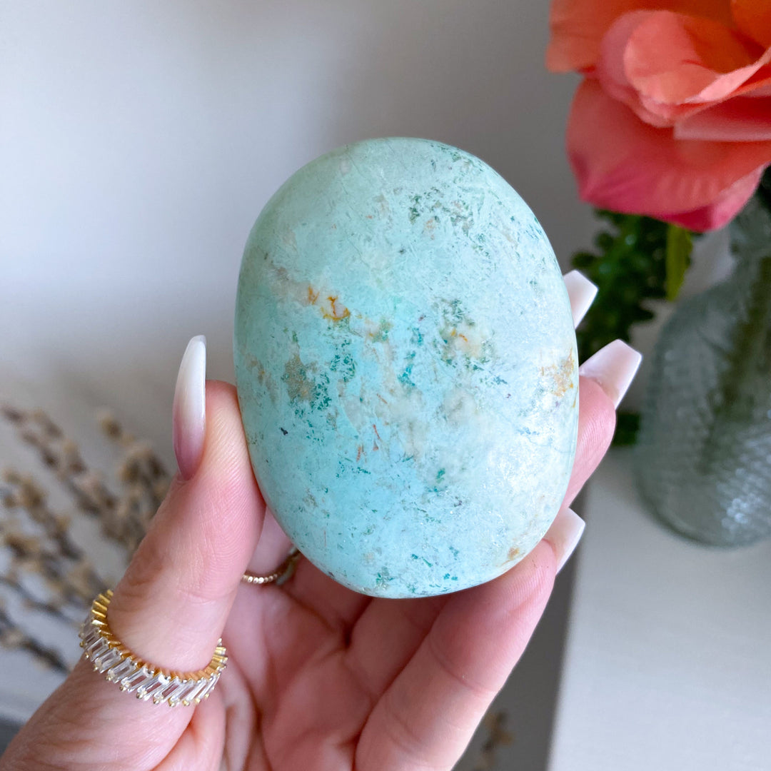 Baby Blue Turquoise Palm Stone