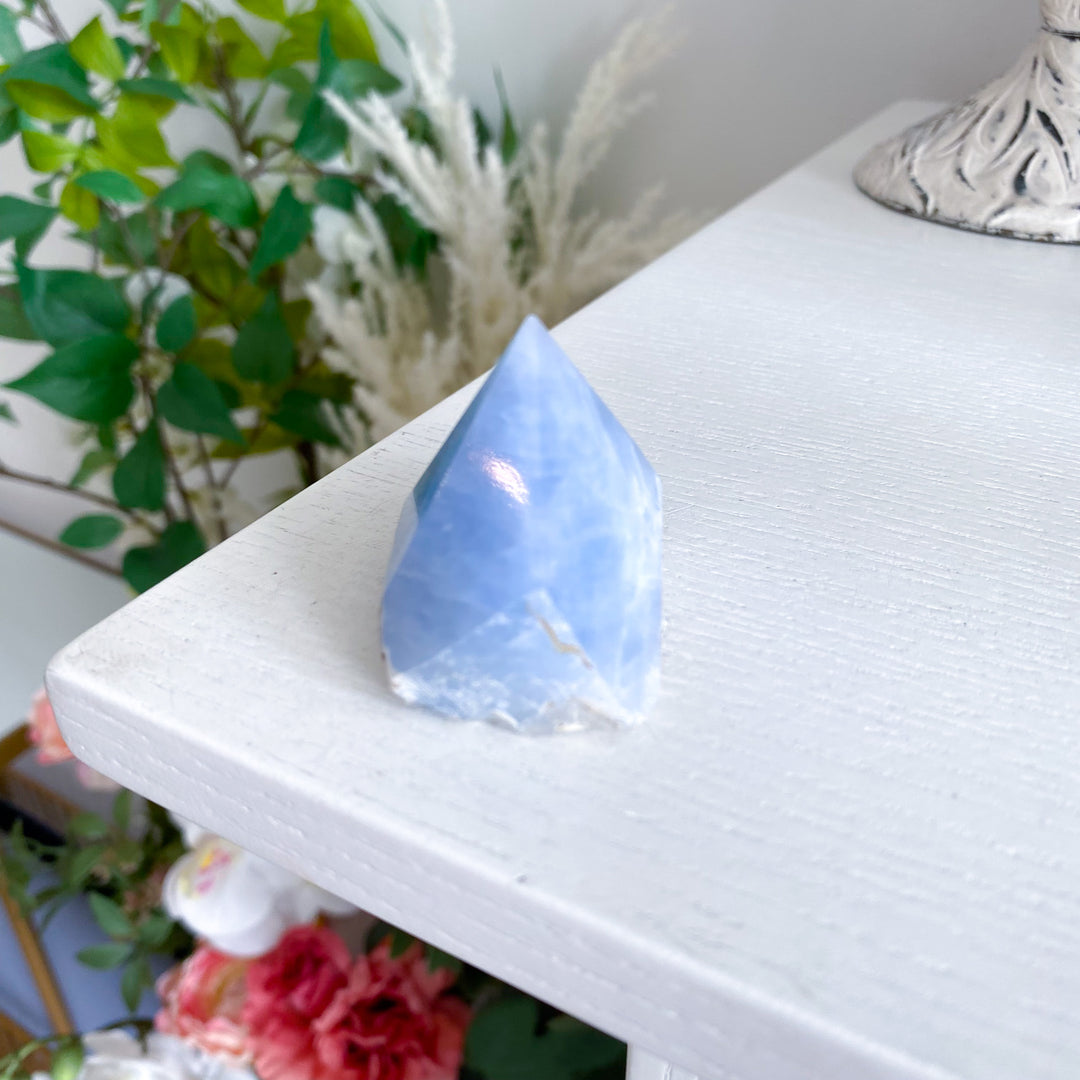 X Small Blue Calcite Top Polish 