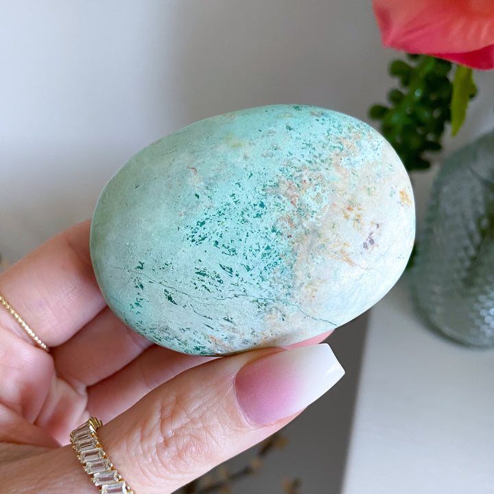 Baby Blue Turquoise Palm Stone