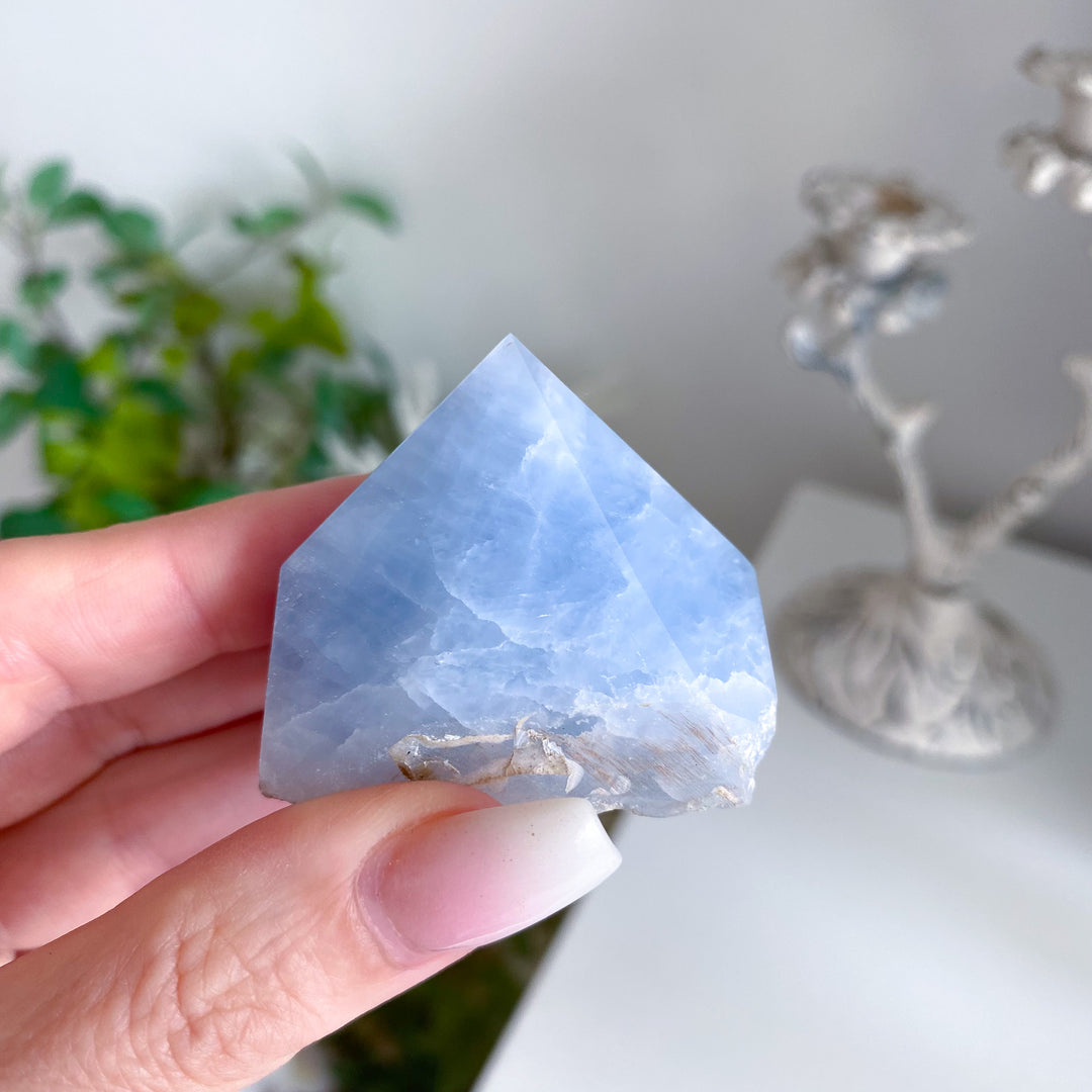 X Small Blue Calcite Top Polish 