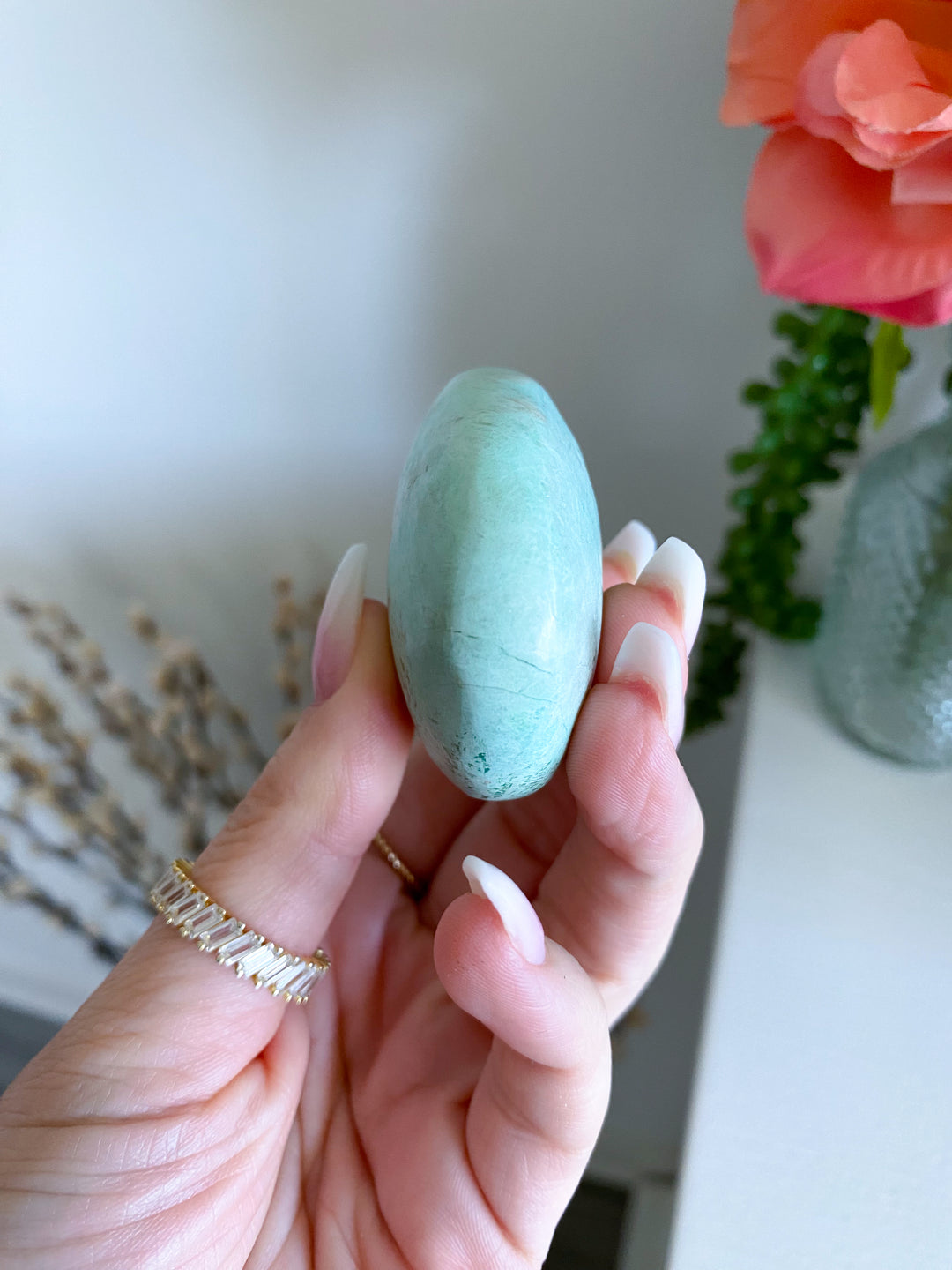 Baby Blue Turquoise Palm Stone