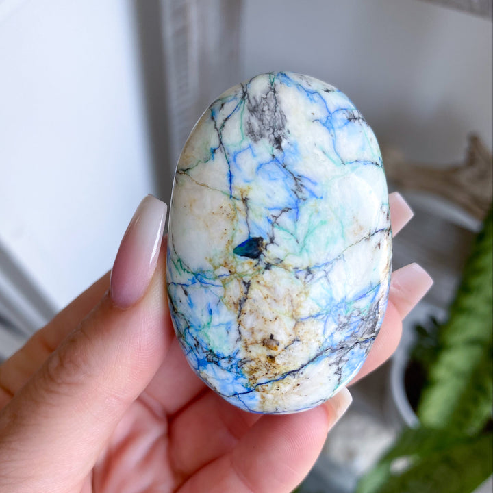 Duality Azurite Malachite Palm Stone #2