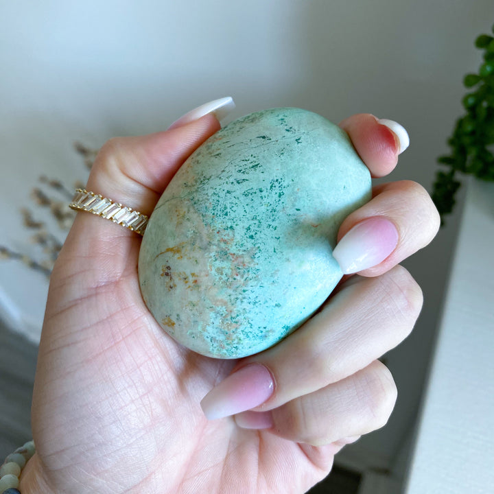 Baby Blue Turquoise Palm Stone