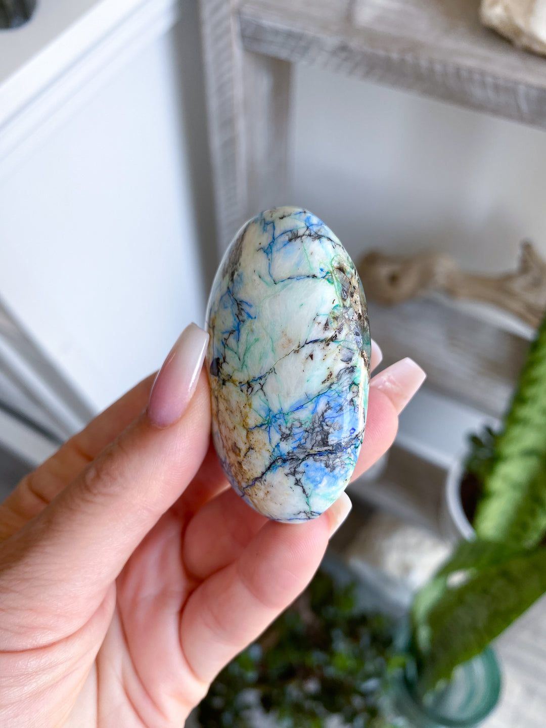 Duality Azurite Malachite Palm Stone #2