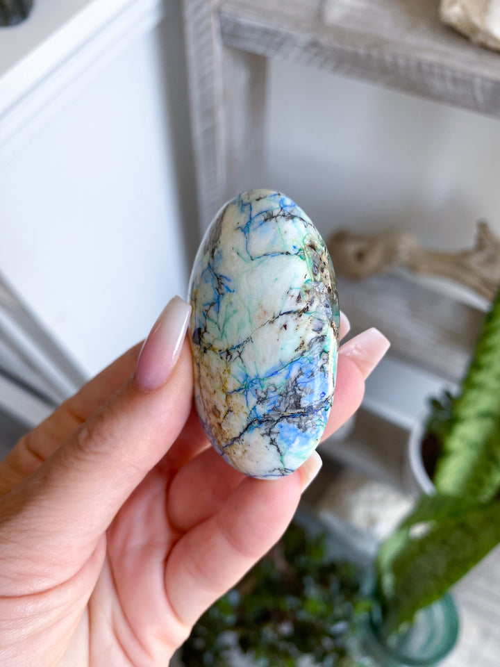 Duality Azurite Malachite Palm Stone #2