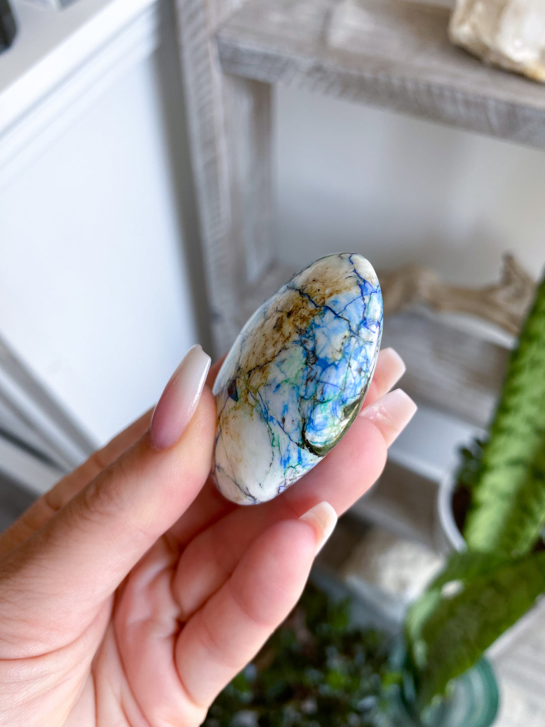 Duality Azurite Malachite Palm Stone #2