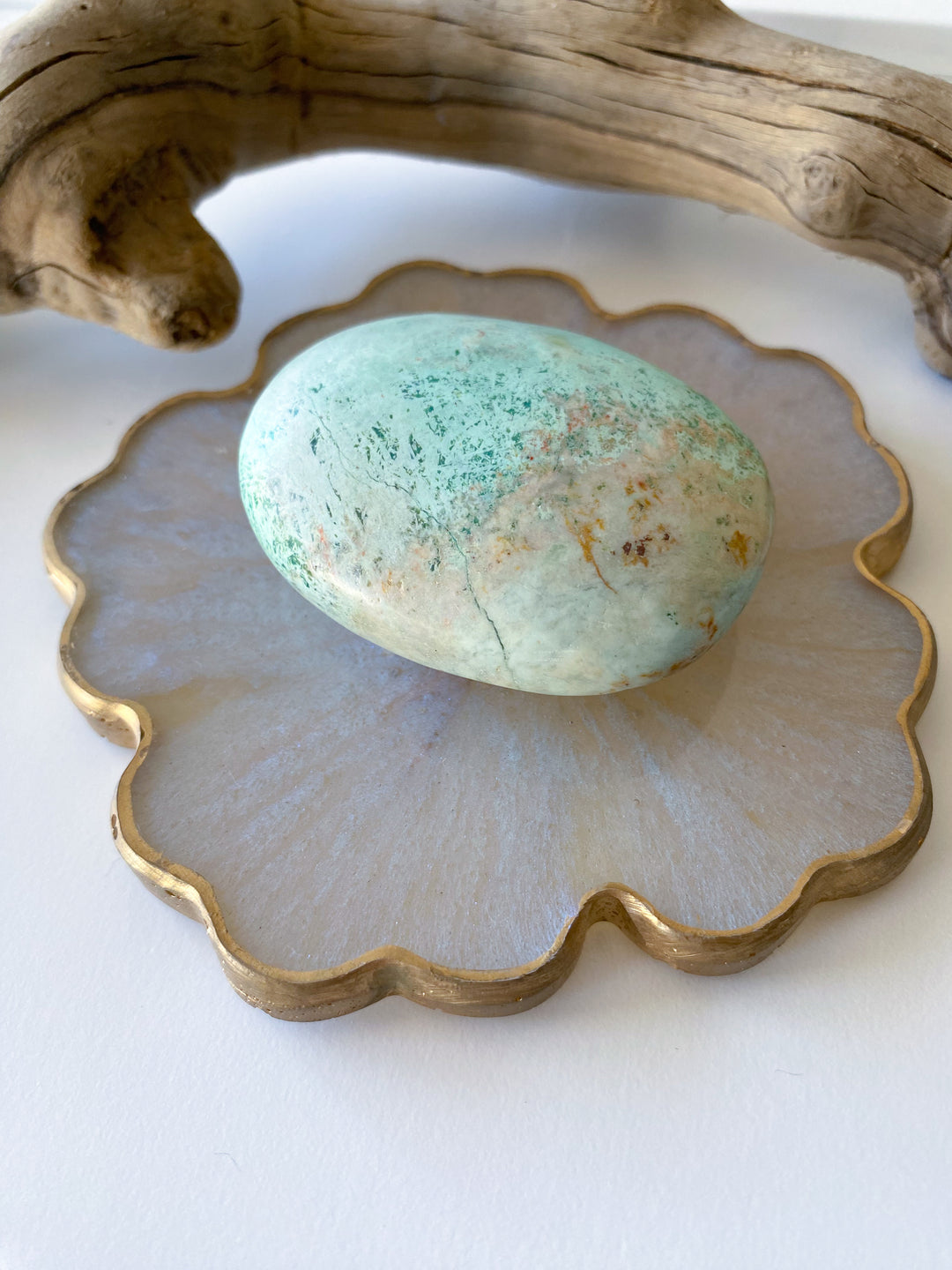 Baby Blue Turquoise Palm Stone